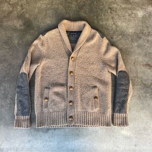 Banana Republic 100% Merino Wool Knot Cardigan Shawl Sweater Mens Medium